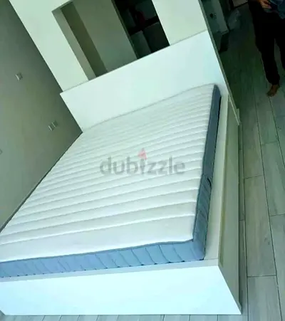 IKEA  Queen Size Bed + 2 Storage Drawers + Mattress