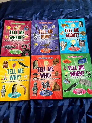 Set of 6 ‘Tell Me' children's educational books - science & facts series