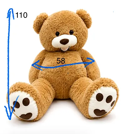 Giant Soft Teddy Bear – 110 cm – Brand New