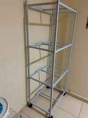 Lightweight Metal cage holder on Wheels - 4 Tier