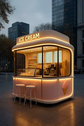 Minimalist beautiful Kiosk