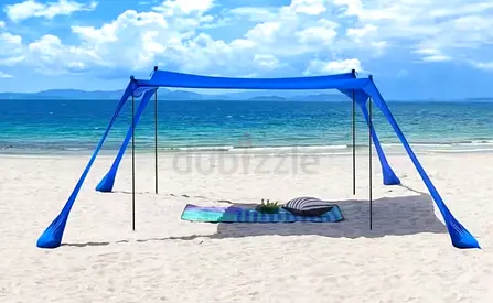 Beach Sun Shade Canopy / Tent - Easy Setup, Wind Resistant