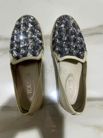 Tod's Sequin Embellished Slip-on Shoes