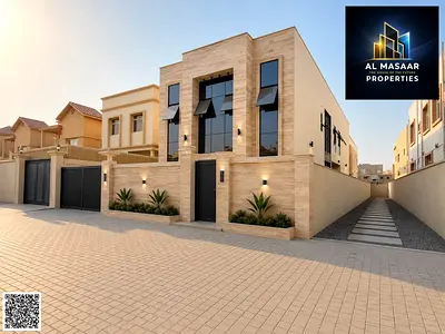 New villa, corner of street and alley with roof, prime location near Sheikh Ammar Street and Al-Talla Street, Al-Rawda 2.