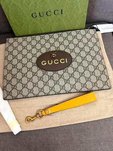 Gucci Pouch with Yellow Hand Strap