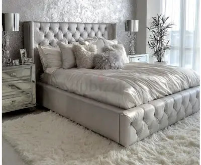 New silver colour 200*200 super king size Bed with matress