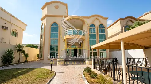 Villa for annual rent in Sharqan Sharjah private pool spacious area modern finishing open view prim