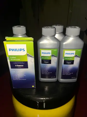 Philips Saeco Coffee Oil Remover / Cleaner - 4 Bottles (Sealed) and 2 Packets of Oil Remove Tablets