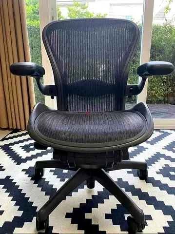 Herman Miller Ergonomic Black Mesh Office Chair — Adjustable, Good Condition