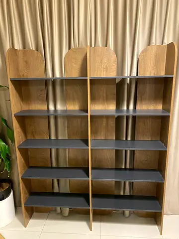 Wooden Book Shelf / Bookcase - 2-Unit Section, perfect Condition - can be dismantled to fit in car