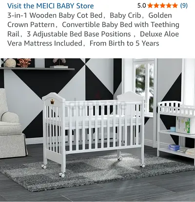 Baby cots bed with matress new condition