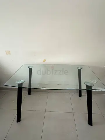 Brand New Four Chair Glass Dining Table