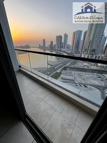 Two bedrooms and a living room in Al Khan, directly on the Corniche. Rent: 70,000. Payments: 4 installments. Security deposit: 3,000 (cash).