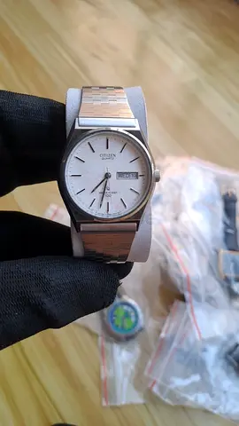 Vintage RARE  Citizen CQ  line 4-796331k  day date watch stainless steel  1970-1980 All original