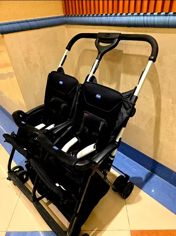Chicco Twin Stroller - Good Condition. Very Light Use. AED 395 Only For a Quick Sale! Hurry!