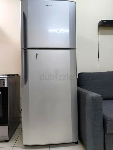 Silver Top-Freezer Refrigerator - 2-Door, Good Working Condition