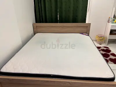 Wooden king Size Bed Frame with Mattress