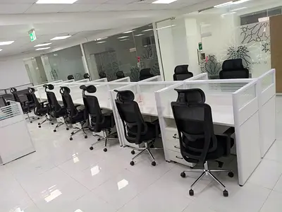 White Modular Office Workstations