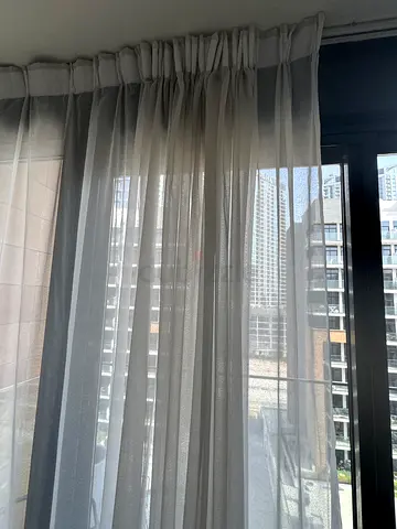 1 Piece Curtain, Sheer Off White, 330cmx265.