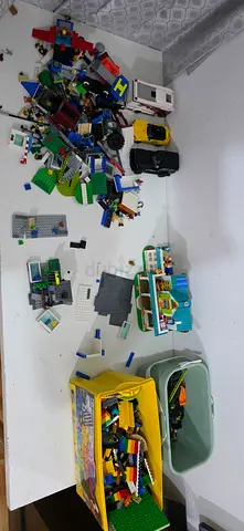 Used Lego / Building Bricks Lot with Baseplates, Vehicles and Accessories and mini figure more than