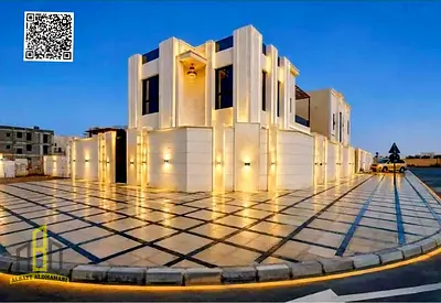 Villa for sale on a corner lot with two street frontages, facing all services, and includes registration and ownership fees for all nationalities.