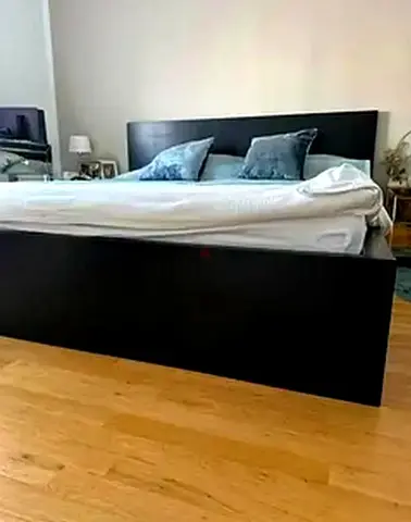 IKEA  Queen Size Bed + 2 Storage Drawers + Mattress