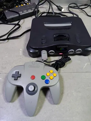 Nintendo 64 with one controller