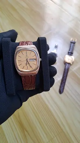 Vintage omega seamaster tv model steel gold strap aftermarket 1970-1979