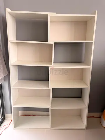 White 10-Cubby Storage Shelf / Room Divider - Good Condition