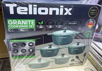 Telionix 17-piece Granite Cookware Set (Model TGC5712) - New, Boxed