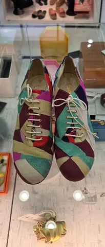 Colorful multicolor women's casual sneakers — size unknown, lightly used