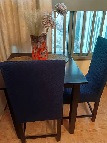 Dining table with two chairs