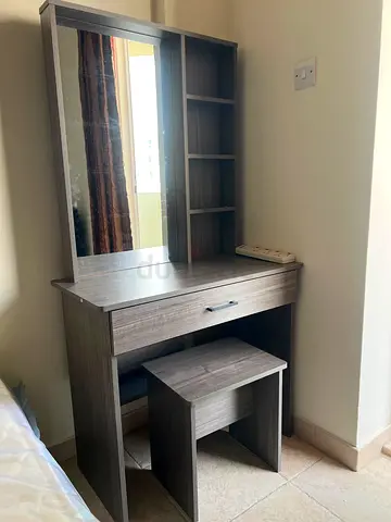 Modern Dressing Table with Mirror & Stool – Brand New