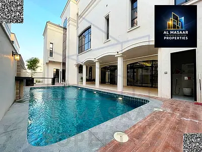 Luxury villa with custom finishing, swimming pool, elevator, and terrace in Al Zahia area, Ajman. I