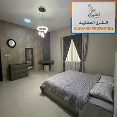 One bedroom and living room furnished with hotel furniture, ready to move in