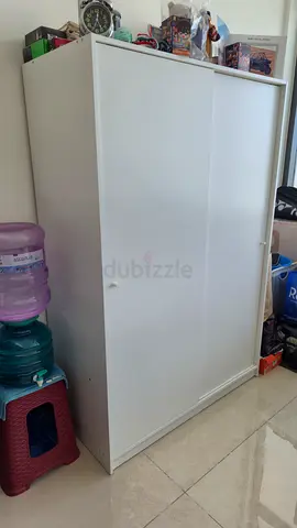 IKEA Klepstadd White 2-door Sliding Wardrobe - Good Condition (350 aed only)