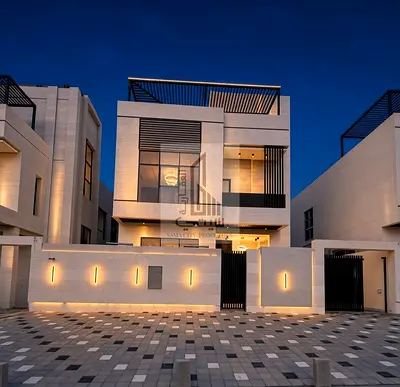 Luxury modern villa (G+1+R) for sale in Al Helio 1 – Ajman | Full stone facade | 1.9 million