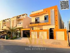The epitome of luxury in Al Yasmin – Ajman! A villa with a modern architectural design and an eleg