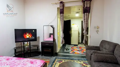 Furnished Studio for Rent on Khalifa St Ajman Near Al Hikmah School Opp Ramada Black Easy Access to Dubai & Sharjah