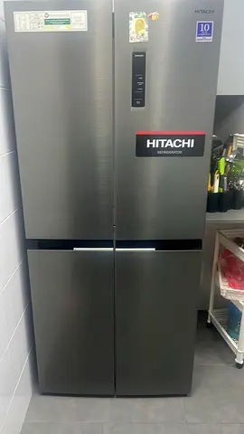 Hitachi stainless steel 4-door refrigerator - good condition