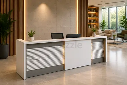 Vega Medium Reception Desk – Modern Office Reception Counter