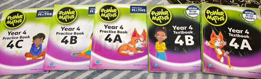Power Maths Year 4 Textbooks & Practice Books (4A, 4B, 4C) - Set