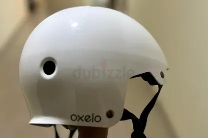 White Oxelo Skate/Scooter Helmet - Good Condition, Size M