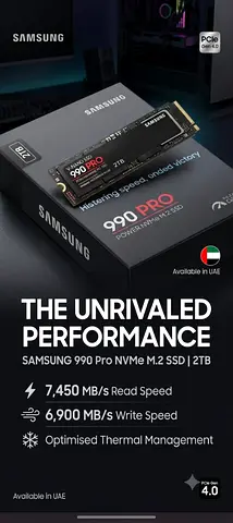 Samsung 990 PRO NVMe M.2 SSD 2TB - Unused (Sealed Box)