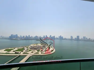 Sea View Overlooking Al Majaz Theatre – 4 Bedrooms + Living Room conditioning, freeparking, gym, an