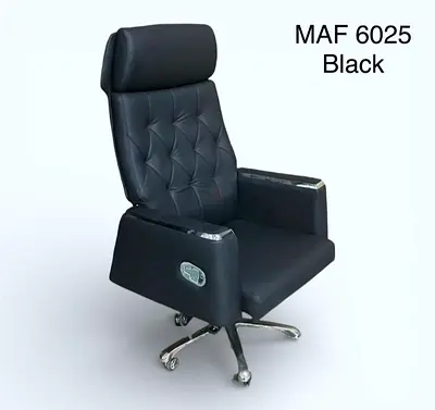 Black Executive Office Chair with Headrest - Model MAF 6025