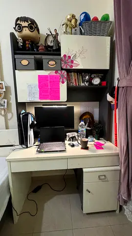 White study desk with hutch AND separate storage drawers (sold together as a pair) - good condition