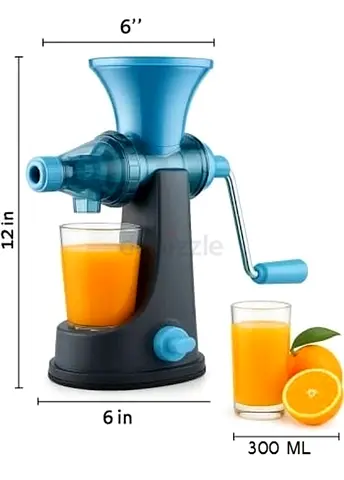 Manual Cold Press Juicer - Compact Hand Press Citrus Juice Maker (300ml)