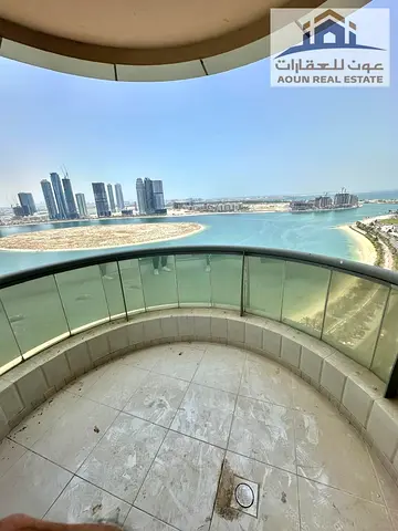 waterfront living! A very spacious and bright 3-bedroom apartment with a living room (3BR + Hall) is available for annual rent, perfectly located on t