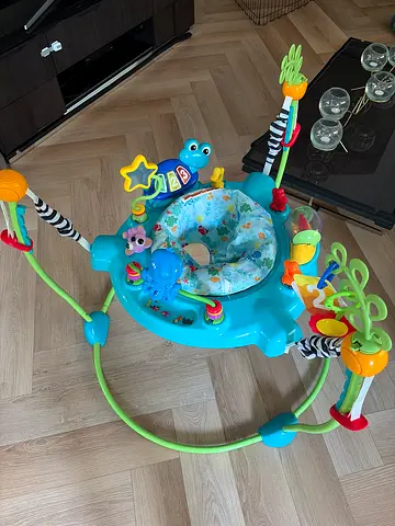 Bright Blue Baby Jumper Activity Seat with Toys - excellent Condition